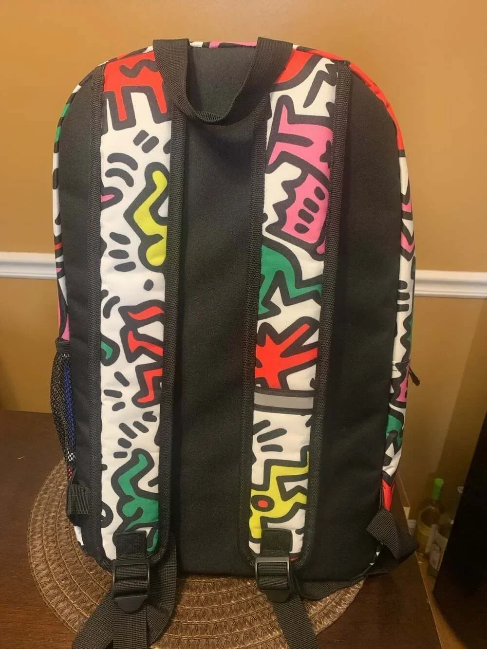 Keith Haring All Over Print Dancing Figures Backpack by Mad Engine EUC